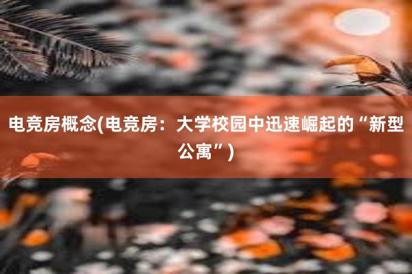 电竞房概念(电竞房：大学校园中迅速崛起的“新型公寓”)