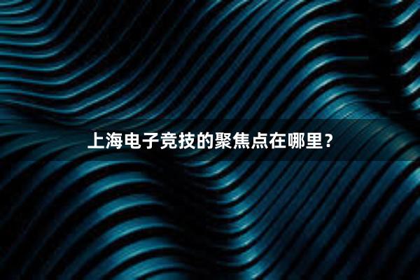 上海电子竞技的聚焦点在哪里？