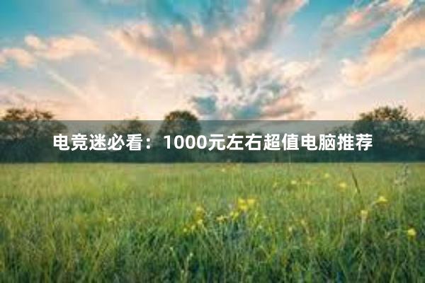 电竞迷必看：1000元左右超值电脑推荐