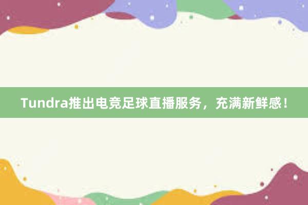 Tundra推出电竞足球直播服务，充满新鲜感！